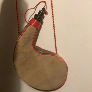 Vintage Suede Wineskin / Bota Bag